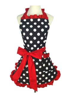 NIBEMINENT Polka Dot Pattern Apron Red/Black/White 62 x 110centimeter  - Image 1