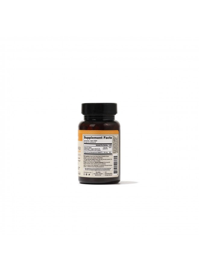 NatureWise Vegan Vitamin D3 5000iu (125 mcg) + Vitamin K2 (100mcg VitaMK7) Healthy Muscle Function, and Immune Support, Non-GMO, Gluten Free in Cold-Pressed Olive Oil