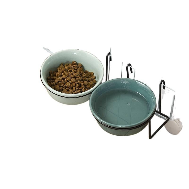 ( ) + Double Pet Bowl with Raised Stand and Anti-Tip Base Feeding Bowl Pet Feeding Accessory Easy Clean Bowl Floor Mat Use Food and Water Daily Feeding Home Use for Cats and Dogs - Image 3