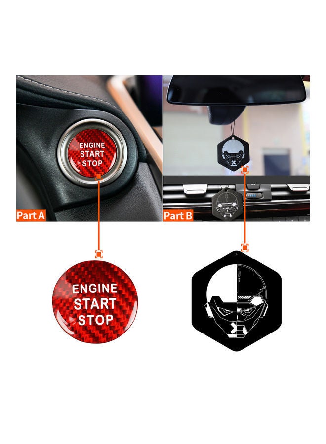 NIBEMINENT Carbon Fibre Protector Car Engine Start Stop Switch Button Sticker For Lexus NX200 NX300 GS ES200 ES250 CT RX300 - Image 2