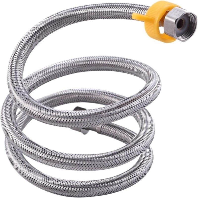 304 Stainless Steel Braided Hose Household Water Heater Toilet Faucet Hot and Cold Inlet Pipe Metal DN15(50cm) - Image 4