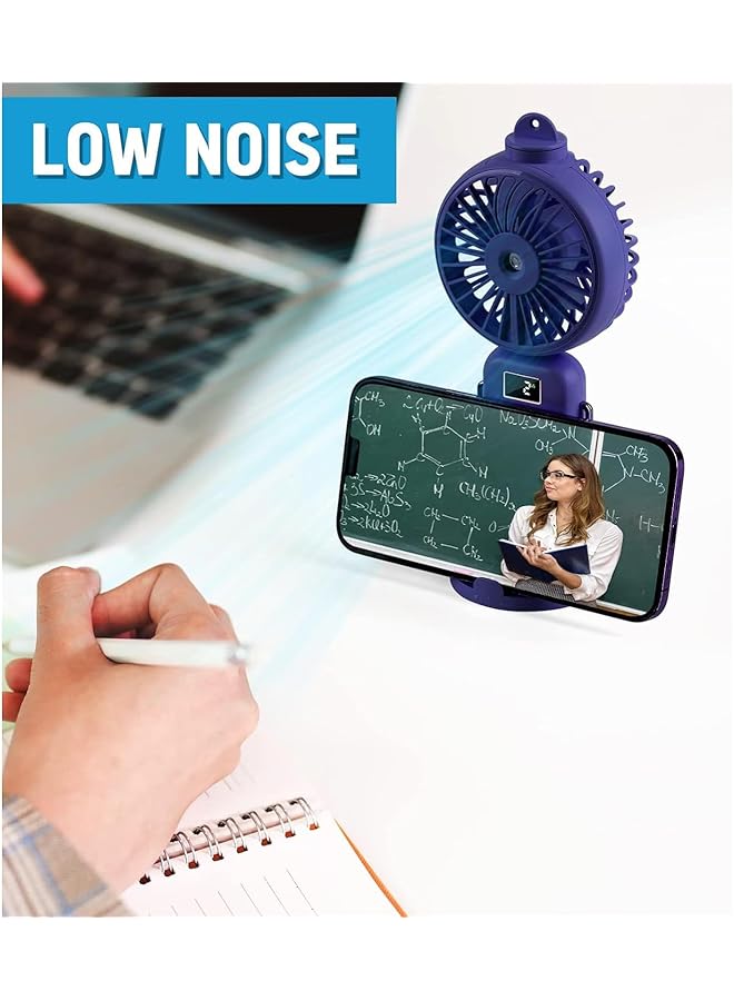 إيروريكس مروحة يدوية محمولة صغيرة مع رذاذ ماء مروحة يدوية قوية مع بطارية قابلة لإعادة الشحن 5000 مللي أمبير و 5 سرعات مناسبة للمكتب والسفر في الهواء الطلق والمنزل - Image 2