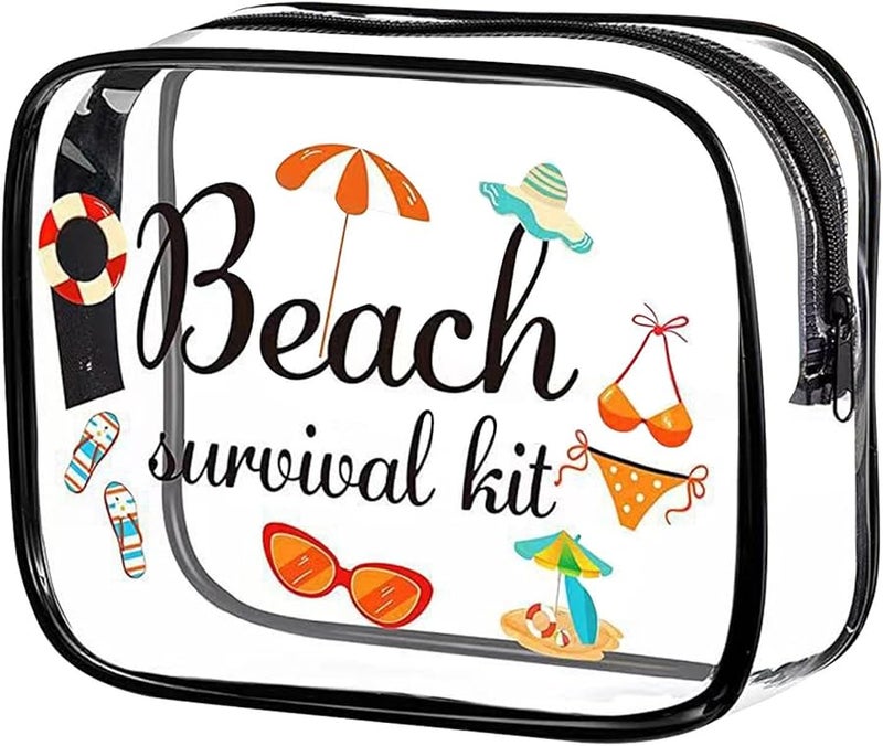 Waterproof Clear Toiletry Bag Transparent Organizer For Travel Beach Pool Gym - Image 1