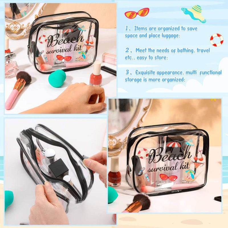 Waterproof Clear Toiletry Bag Transparent Organizer For Travel Beach Pool Gym - Image 4