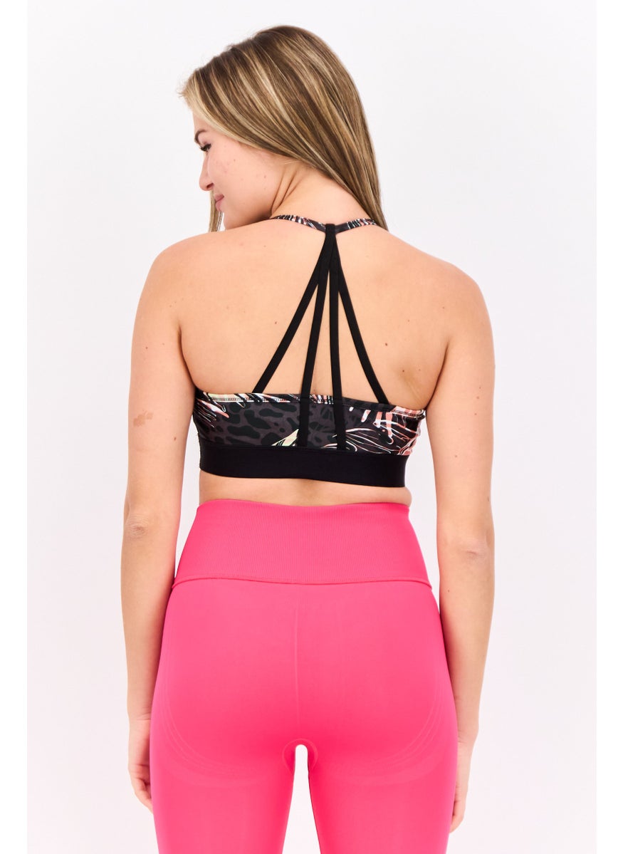 PUMA Women Printed Non Padded Sports Bra, Multicolor  - Image 3