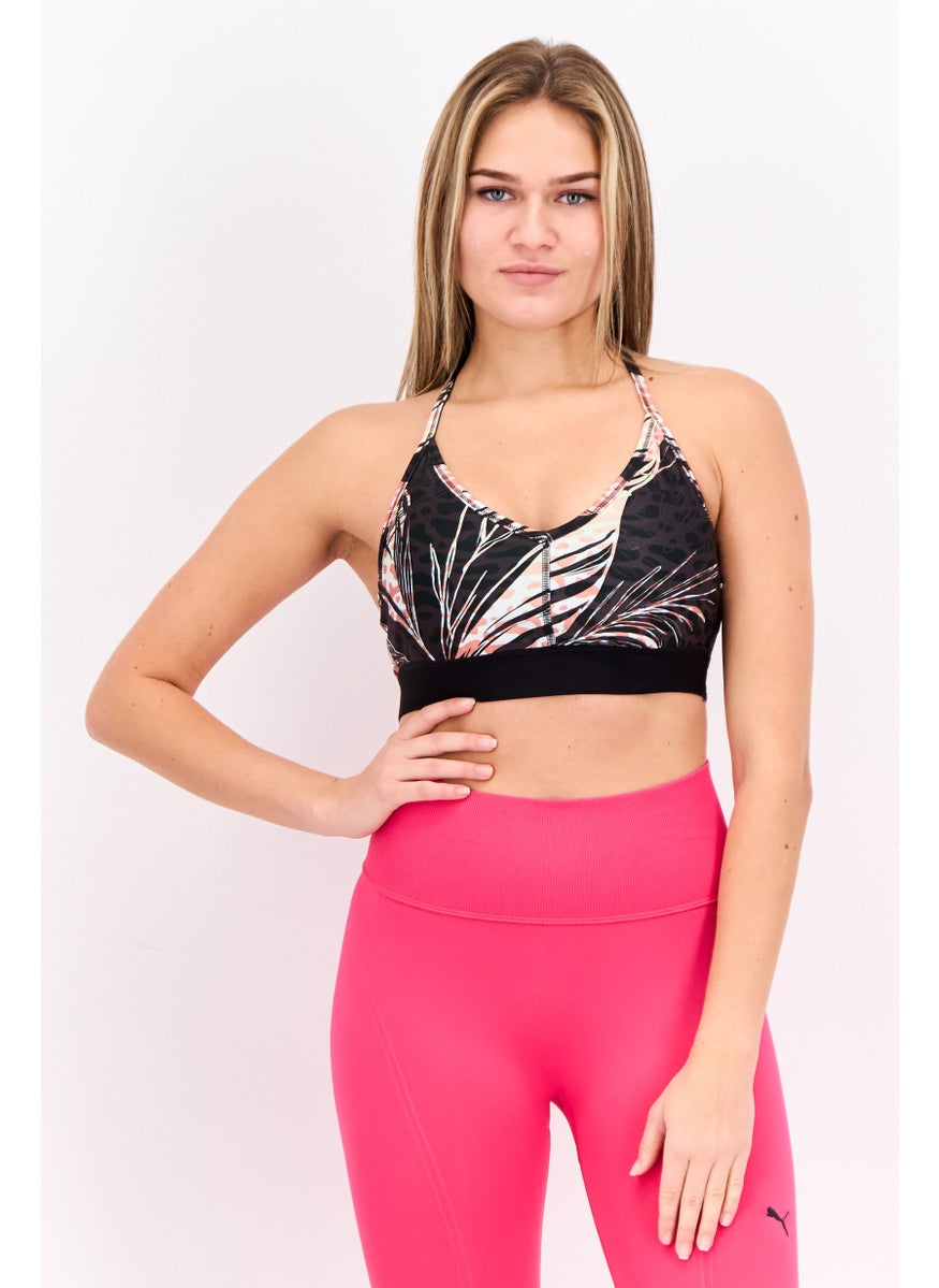 PUMA Women Printed Non Padded Sports Bra, Multicolor  - Image 1