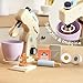 PairPear Kids Wooden Toy Mixer Pretend Play Kitchen Mixer with Bowl and Baking Accessories Kitchen Appliance Toy for Kids Ages 3 - Image 4