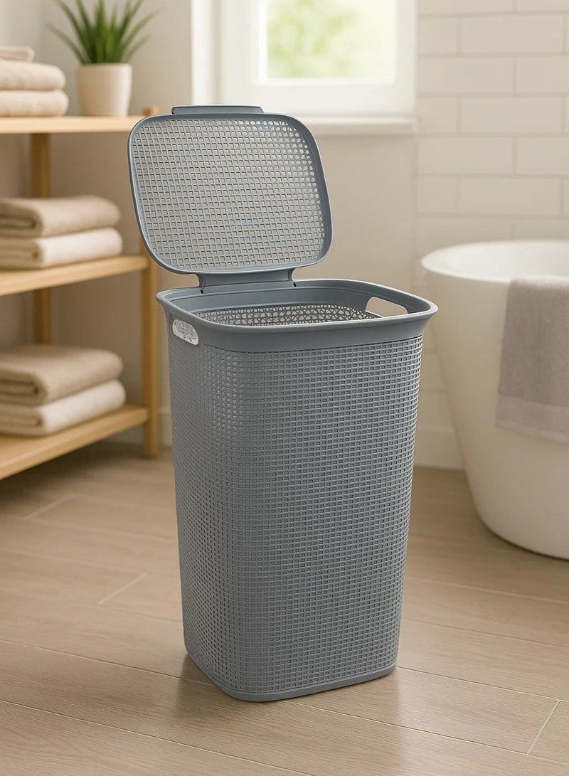 لوفت سلة غسيل - 57 لتر، الطول 46.5 × العرض 35 × الارتفاع 61.6 سم، رمادي، اسكندنافي - 164587 - Image 1