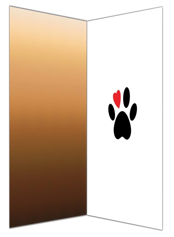 Glory To Dog بطاقة معايدة مضحكة لعيد الأب لمحبي الكلاب – "عيد أب سعيد من الكلب" تصميم عصري مع صور ظلية مخفية للكلاب – من حيوانك الأليف أو عائلتك - Image 2