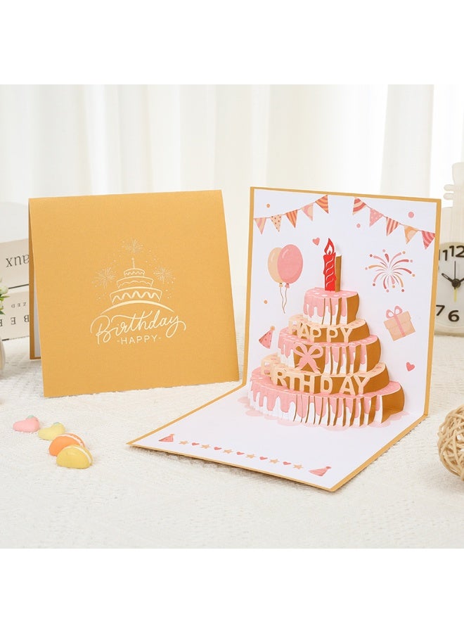 تصميم أنيق فانسي 3D بطاقة المنبثقة ، بطاقة تحية لعيد ميلاد ، بطاقة هدية Cardstock قوية وصلبة أفضل لعيد ميلاد ، التخرج ، الذكرى السنوية - Image 1