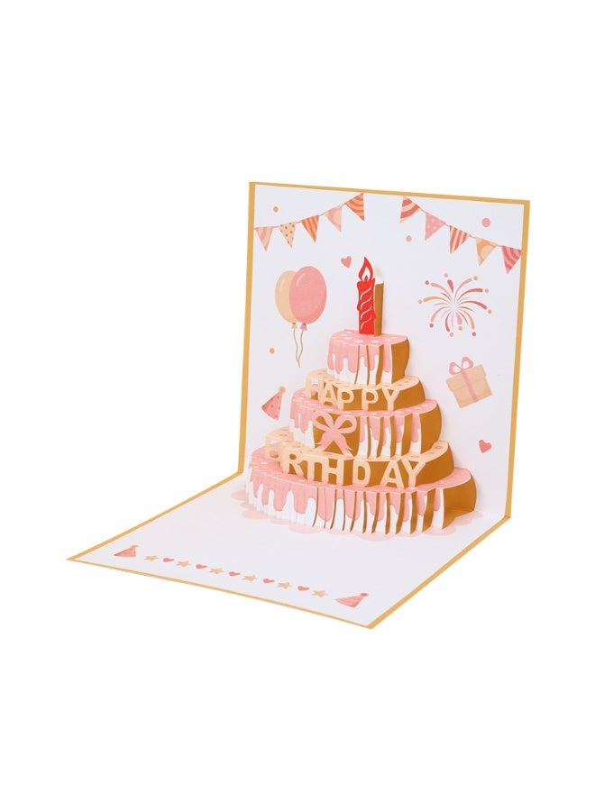 تصميم أنيق فانسي 3D بطاقة المنبثقة ، بطاقة تحية لعيد ميلاد ، بطاقة هدية Cardstock قوية وصلبة أفضل لعيد ميلاد ، التخرج ، الذكرى السنوية - Image 2