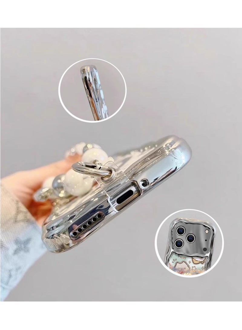 X-level Compatible with iPhone 17 Pro Max Case with Color Bracelet Chain,Cute Puppy Case Cover Shockproof Protective Soft Silicone Phone Case for iPhone 17 Pro Max for Women Girls - Image 5