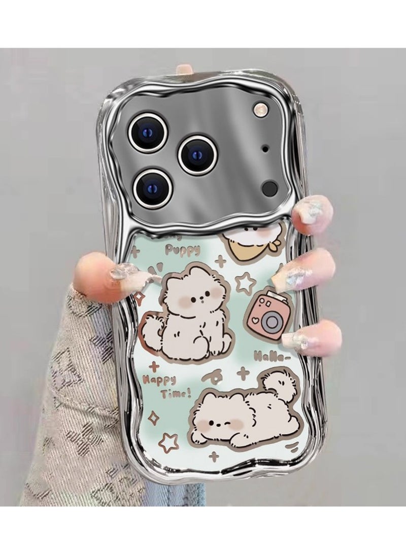 X-level Compatible with iPhone 17 Pro Max Case with Color Bracelet Chain,Cute Puppy Case Cover Shockproof Protective Soft Silicone Phone Case for iPhone 17 Pro Max for Women Girls - Image 2