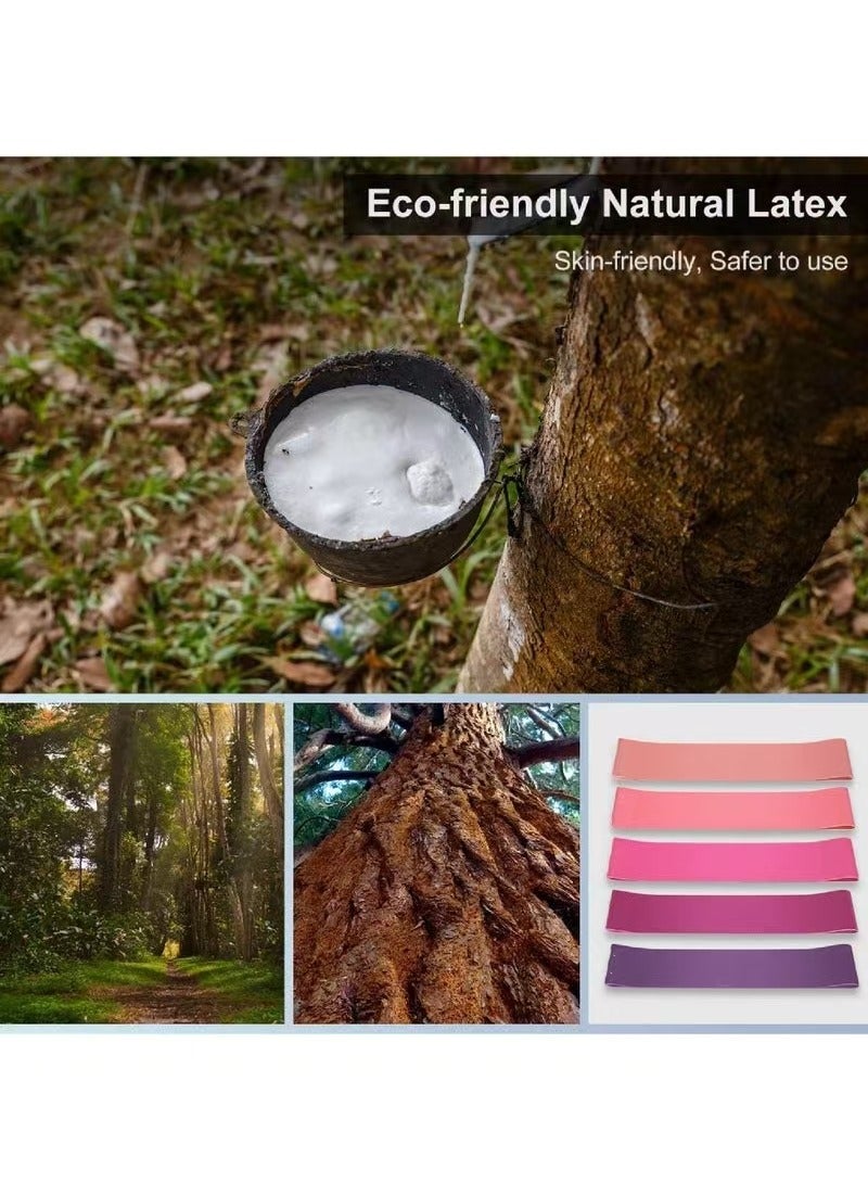 كابتن تيك مجموعة أربطة مقاومة مكونة من 5 أربطة تمارين من اللاتكس مع 5 مستويات مقاومة، أربطة مرنة صديقة للبشرة للتمارين المنزلية والعلاج الطبيعي وتدريبات القوة واليوجا - Image 3