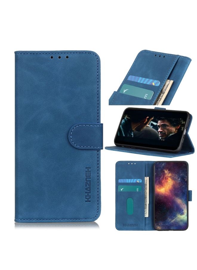 HuHa - Case Cover For For Sony Xperia Ace II KHAZNEH Retro Texture PU + TPU Horizontal Flip Leather Case with Holder & Card Slots & Wallet(Blue) - Image 1