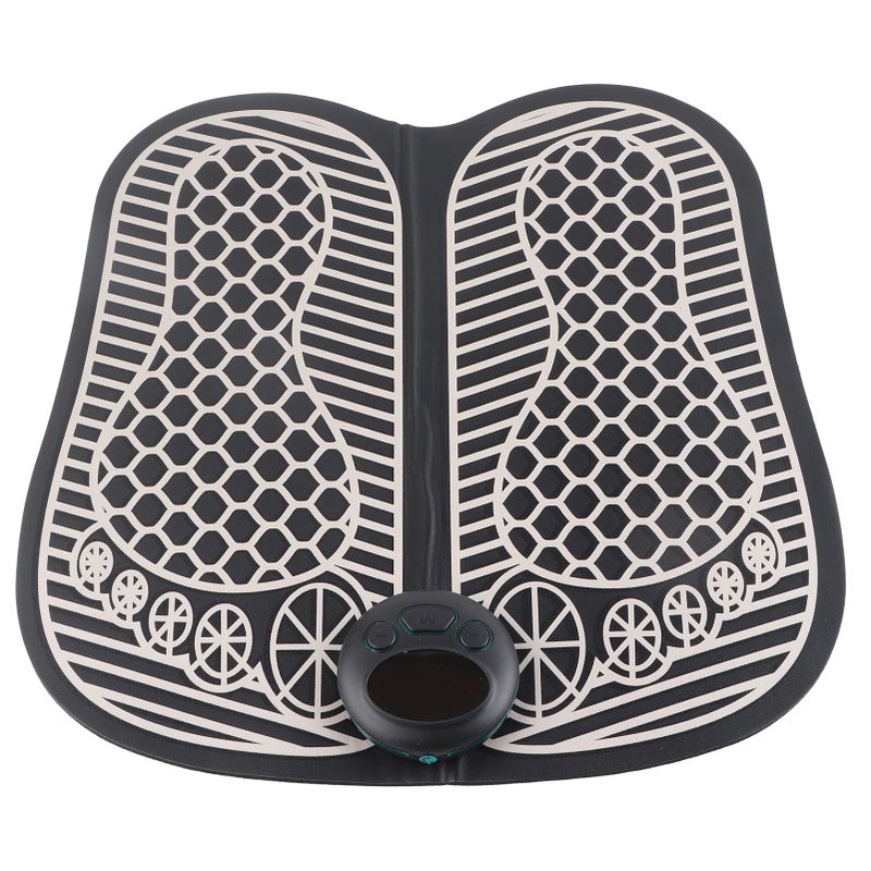 Electric Foot Massager Pad: 8 Modes 19 Strength Levels, Deep Muscle Relaxing, Foldable Portable Design - Sole Meridian Unblocking, Microcurrent Foot Massager Mat for Gym Goers, Long-Distance Travelers - Image 4