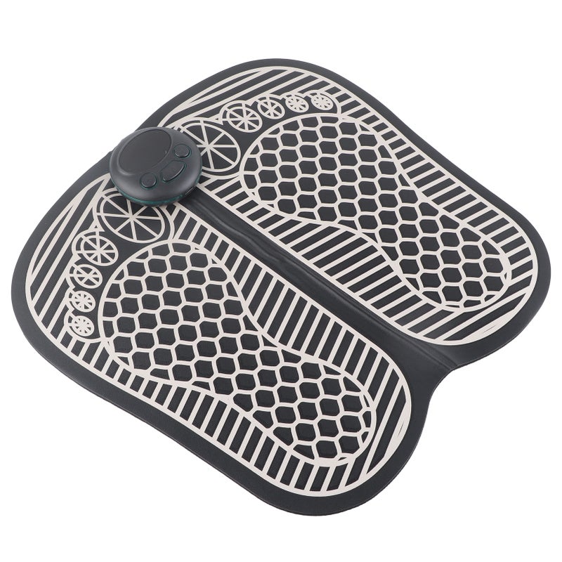Electric Foot Massager Pad: 8 Modes 19 Strength Levels, Deep Muscle Relaxing, Foldable Portable Design - Sole Meridian Unblocking, Microcurrent Foot Massager Mat for Gym Goers, Long-Distance Travelers - Image 3
