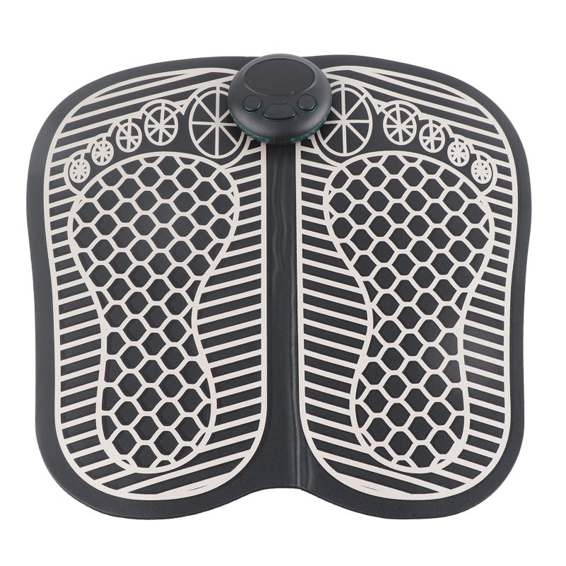 Electric Foot Massager Pad: 8 Modes 19 Strength Levels, Deep Muscle Relaxing, Foldable Portable Design - Sole Meridian Unblocking, Microcurrent Foot Massager Mat for Gym Goers, Long-Distance Travelers - Image 2