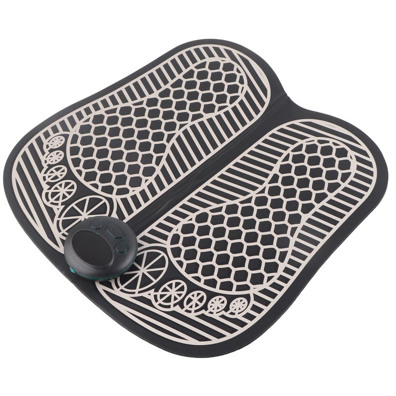 Electric Foot Massager Pad: 8 Modes 19 Strength Levels, Deep Muscle Relaxing, Foldable Portable Design - Sole Meridian Unblocking, Microcurrent Foot Massager Mat for Gym Goers, Long-Distance Travelers - Image 5