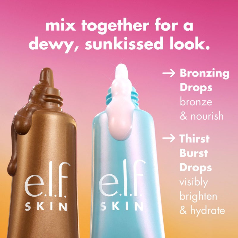 elf e.l.f. SKIN The Hottest Drops Duo, Holy Hydration! Thirst Burst & Bronzing Skincare Set, For A Dewy, Sun-Kissed Look, Vegan & Cruelty-Free - Image 2
