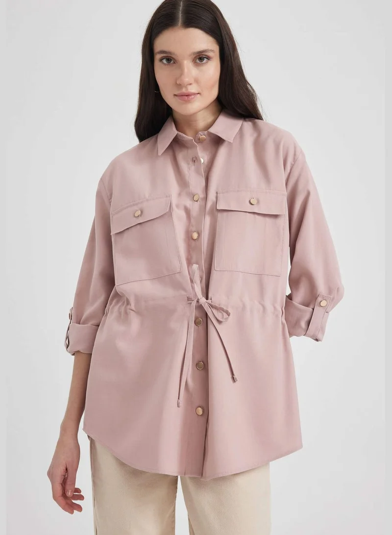 DeFacto Woman Oversize Fit Woven Long Sleeve Tunic