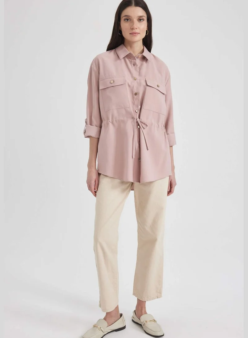 DeFacto Woman Oversize Fit Woven Long Sleeve Tunic