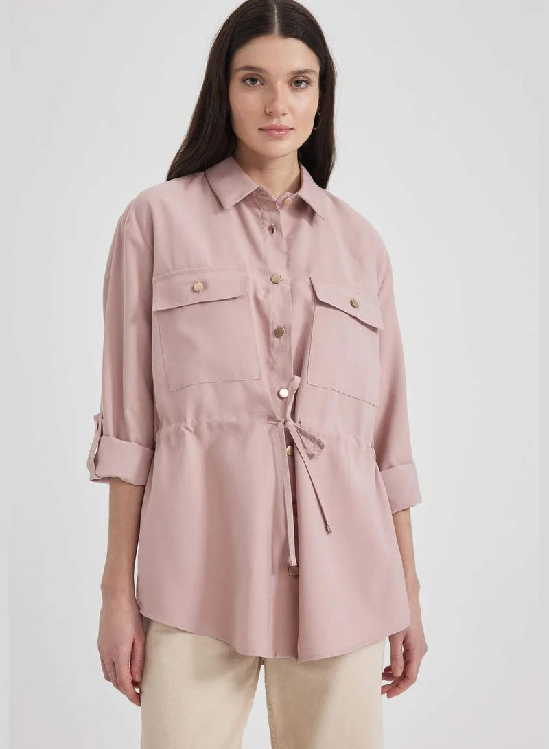 DeFacto Woman Oversize Fit Woven Long Sleeve Tunic