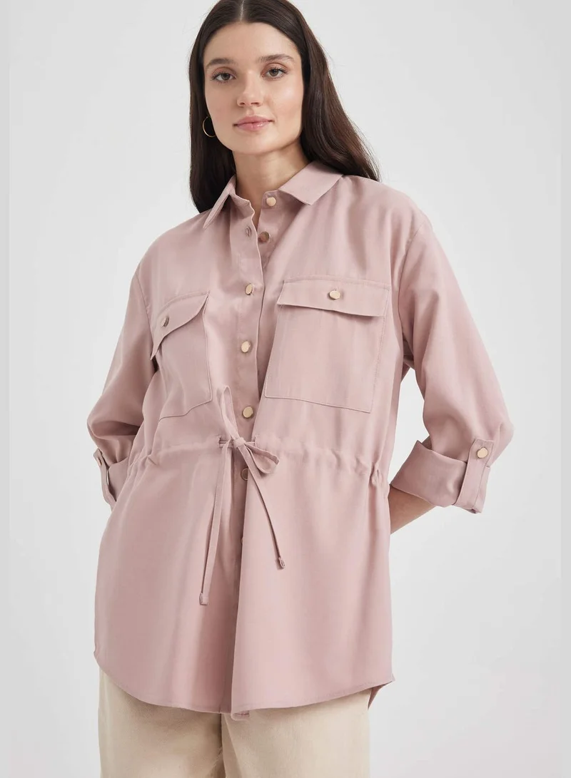 DeFacto Woman Oversize Fit Woven Long Sleeve Tunic