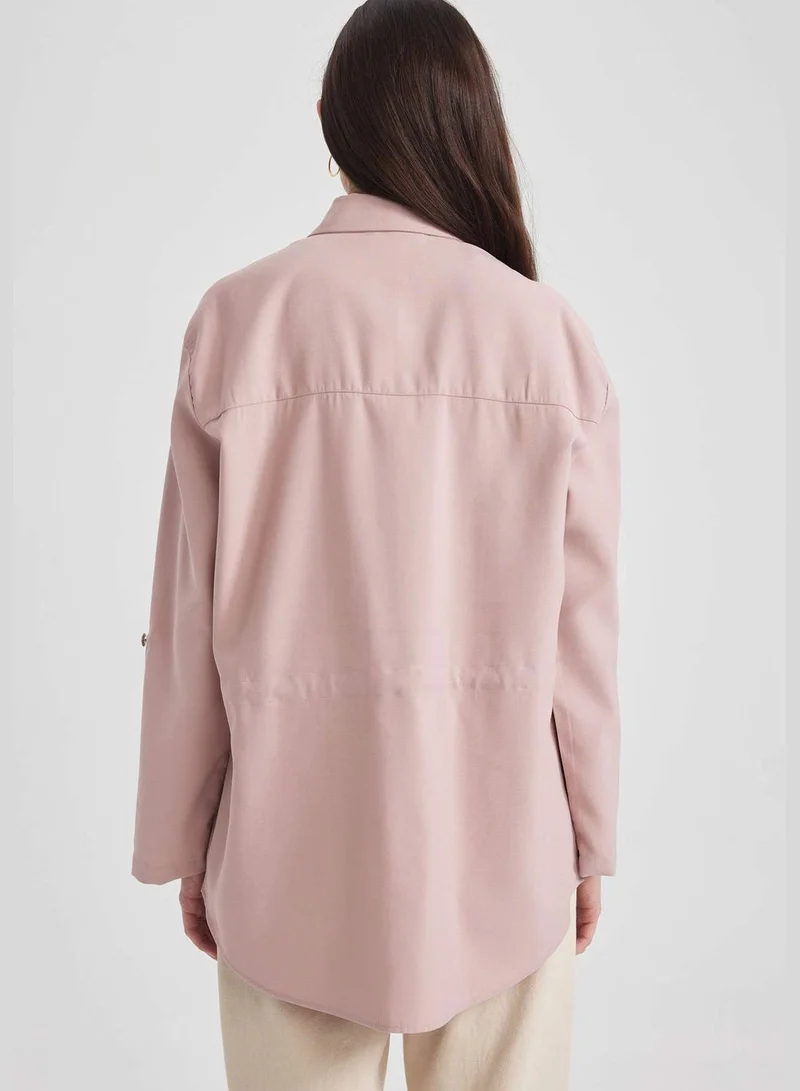 DeFacto Woman Oversize Fit Woven Long Sleeve Tunic
