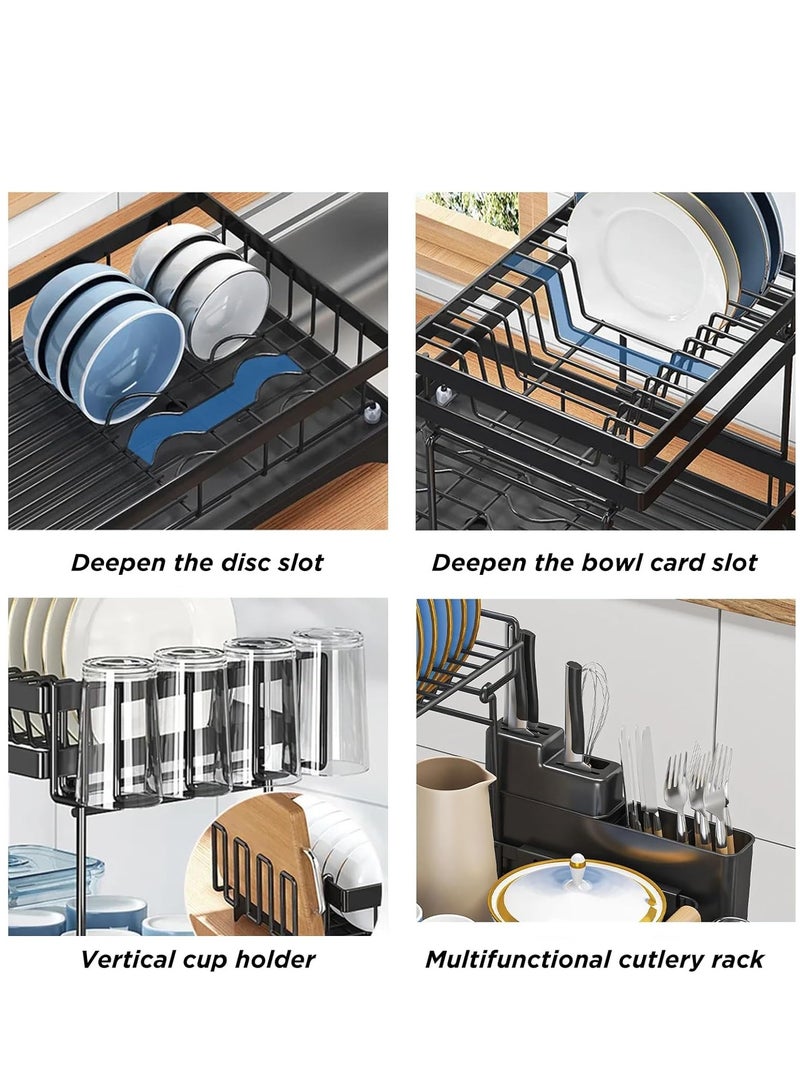 بيوينتي رف أطباق مطبخ بطبقتين مع مصفاة - Image 5