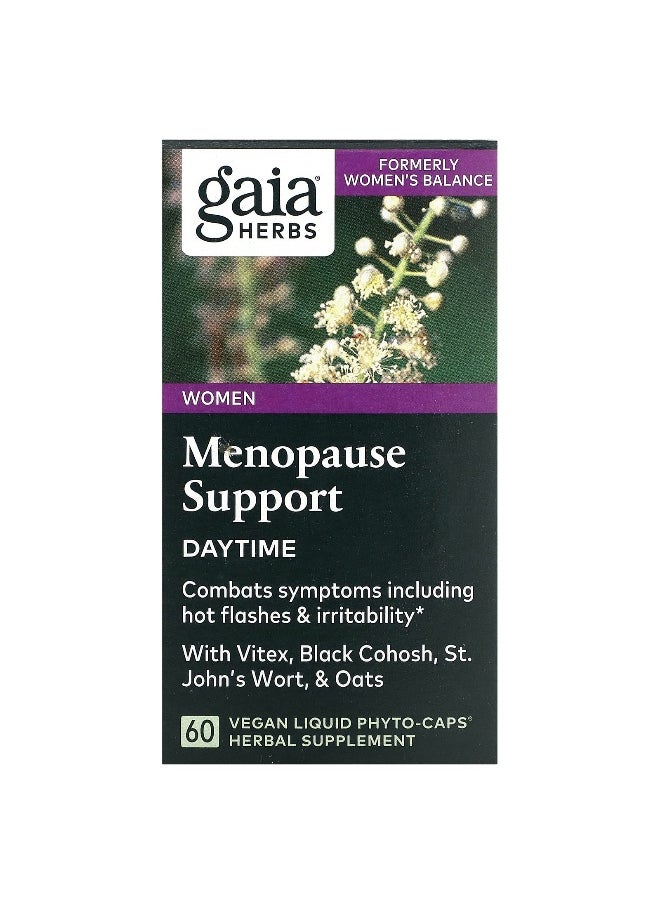 Gaia Herbs - Gaia Herbs, Women, Menopause Support, Daytime, 60 Vegan Liquid Phyto-Caps - Image 1