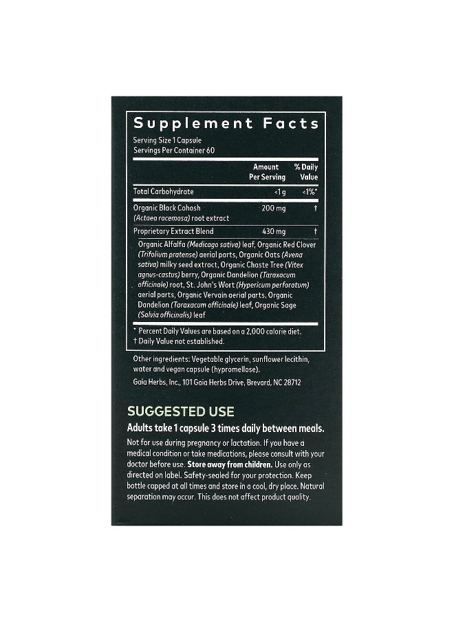 Gaia Herbs - Gaia Herbs, Women, Menopause Support, Daytime, 60 Vegan Liquid Phyto-Caps - Image 1