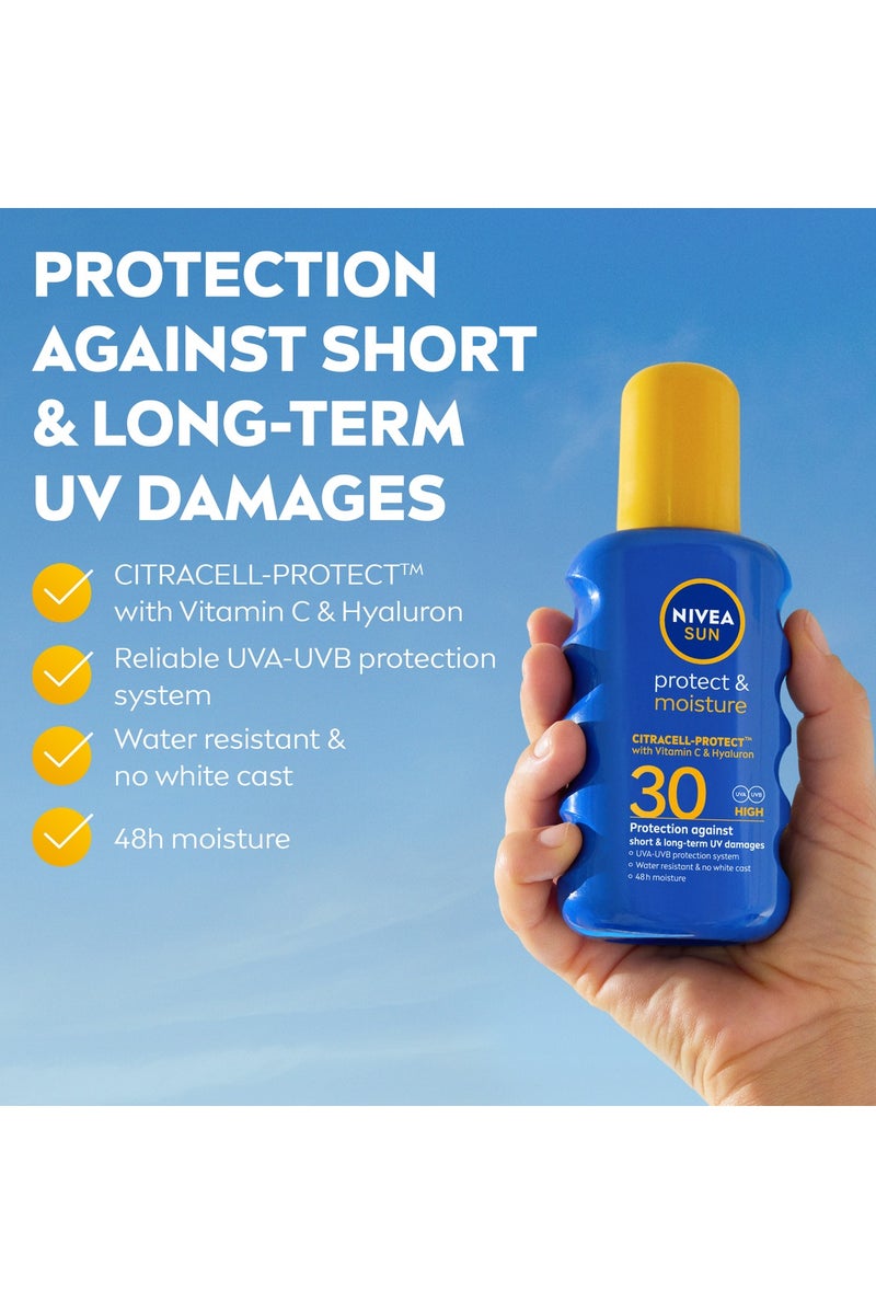 Nivea Sun Protect And Moisture Sun Cream Spf 30 With Vitamin C And Hyaluron Pack Of 2 - Image 2