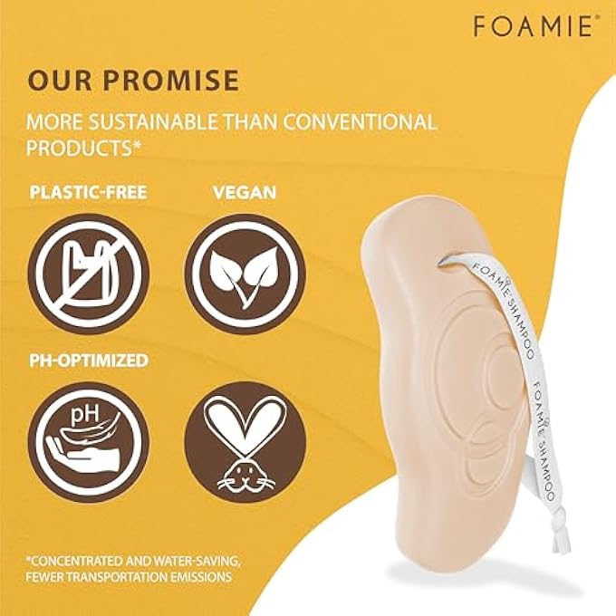 FOAMIE NATURAL SHAMPOO BAR SOAP-FREE, ARGAN OIL SHAMPOO FOR DRY HAIR, ANTI FRIZZ CONTROL SHAMPOO, CRUELTY, PARABEN & SULFATE FREE, PLASTIC FREE PACKAGING - Image 3