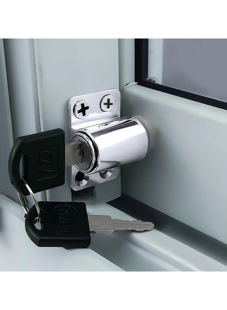 Lock The Window With A Safe Key For The Safety Of Children Are Easy And Self Assembling It Is Important When You Are Away From Your Home Especially The Windows Of Ground Floor Apartments Houses Silver - Image 1