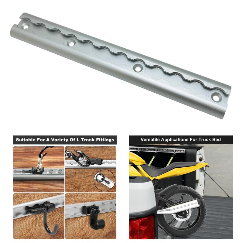 Aluminum L Track Tie Down System for Truck Bed Rail Trailers RV Caravan 30.48cm - Image 3