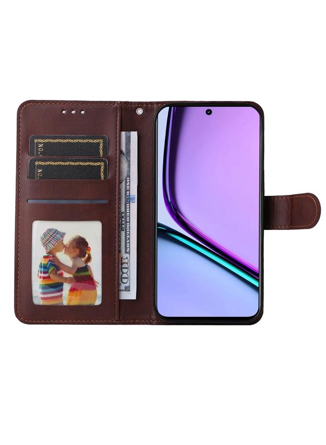 اس-توب جراب لهاتف Realme C67 Global / 11 5G إصدار تايواني، جراب هاتف كلاسيكي من جلد العجل قابل للطي - Image 4