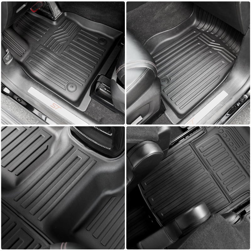 HOUCLEMIC Floor Mats for 2020-2025 2026 Ford Explorer Accessories, Cargo Mat with Backrest Mat All Weather TPE Waterproof for Ford Explorer 6 Passenger Captain Seat ST Accessories 2025 2024 2023 - Image 2