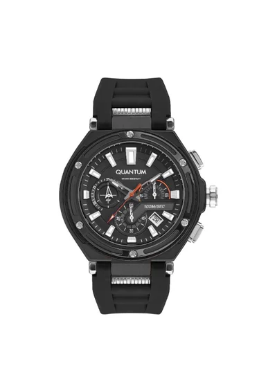 Quantum Men's Silicone Chronograph Watch HNG1010.651 - 50 mm