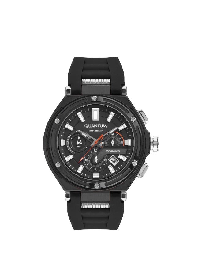 Quantum Men's Silicone Chronograph Watch HNG1010.651 - 50 mm - Image 1