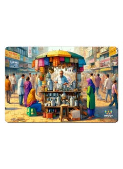 Webby Indian Tea Seller Jigsaw Puzzle For Kids, 108 Pieces  - Image 3