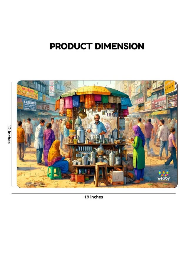 Webby Indian Tea Seller Jigsaw Puzzle For Kids, 108 Pieces  - Image 5