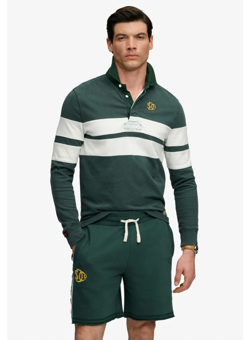 Vintage Athletic Stripe Rugby Top