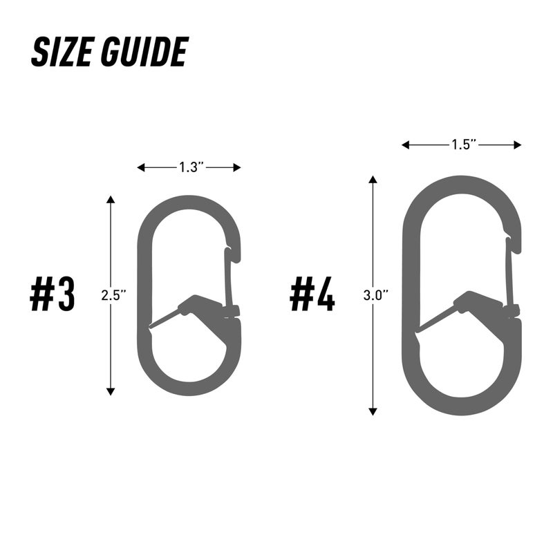 Nite IZE G-Series SlideLock #3 Dual Chamber Carabiner, Dual Security Carabiner Keychain, Stainless Steel - Image 2