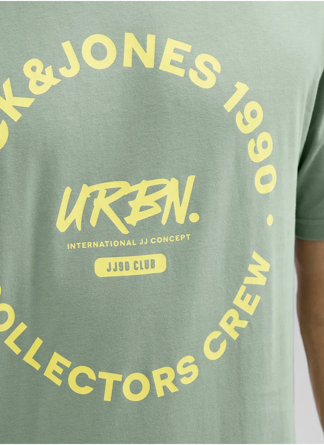 JACK & JONES Slogan Print Crew Neck T-Shirt