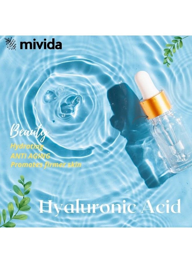 Mivida - Hyaluronic Acid Serum For Face | Natural Anti Aging Formula With Vitamin C Vitamin B Coq 10 | Plumps Fine Lines Fades Dark Spots | Hydrates & Nourishes Dry Skin | 1 Fl Oz - Image 1