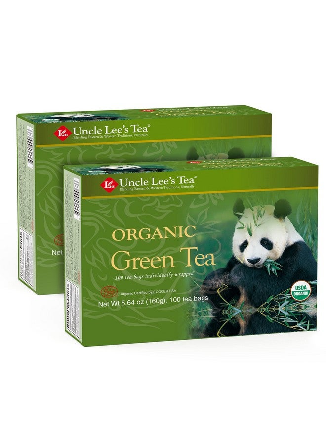 Uncle Lee's Tea Uncle Lee's Organic Green Tea 100 Tea Bags 2-Pack with + White Tea Single-Use Pack (3 Piece Set) - Image 5