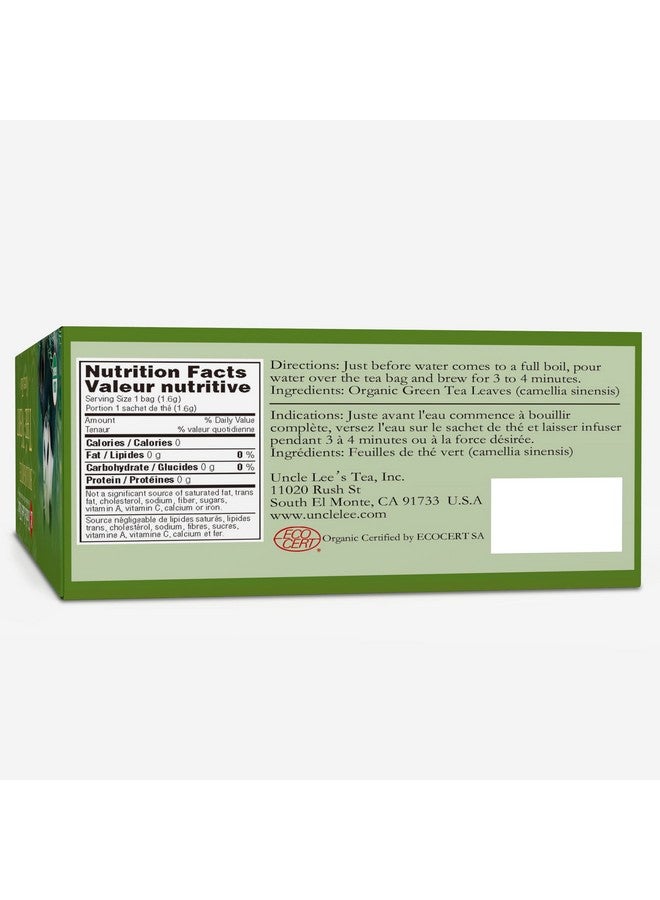 Uncle Lee's Tea Uncle Lee's Organic Green Tea 100 Tea Bags 2-Pack with + White Tea Single-Use Pack (3 Piece Set) - Image 2