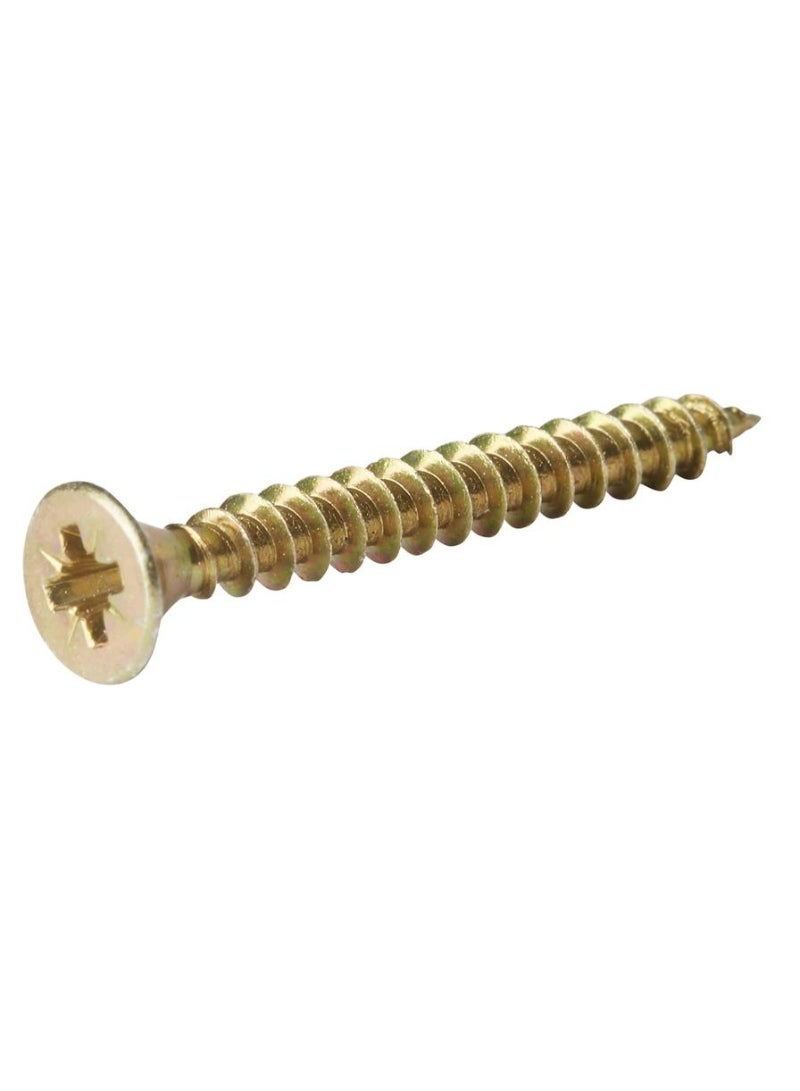 Zinc Plated Carbon Steel Wood Screw Pack 3.5 X 50 Mm 100 Piece
