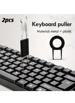 2pcs Keycap Puller Universal Keyboard for Key Cap Puller for Mechanical Keyboard Keycaps Keys Remover Fixing 2 in 1 Use Keycap Remover Kit Tool Plastic Metal Switch